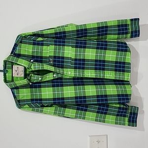 Hollister Men's size XL Green Checkered Shirt
